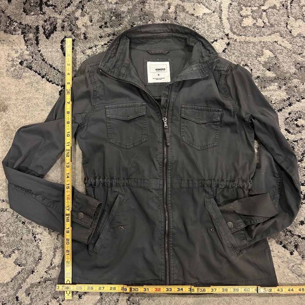 Sonoma Women's Grayish Green Utility/Military Style Jacket